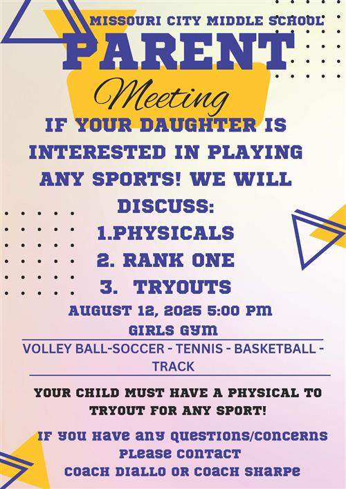  Girls Athletics Parent Meeting